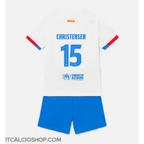 Barcelona Andreas Christensen #15 Seconda Maglia Bambino 2023-24 Manica Corta (+ Pantaloni corti)